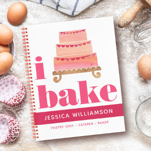 Rezept Kochbuch Kuchen Rosa Orange Gold Backen Mod Notizbuch