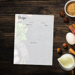 Rezept Kochbuchseite einfügen