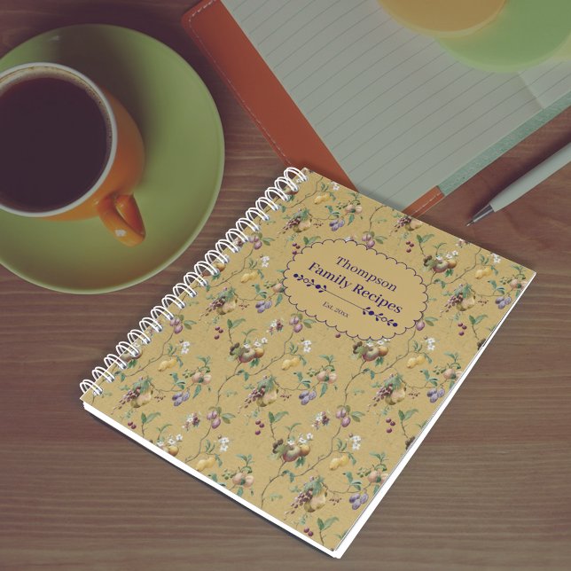 Rezept mit altem Obstmuster Notizbuch (Von Creator hochgeladen)