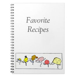 Rezept-Notebook für Vintage Lebensmittel Notizblock