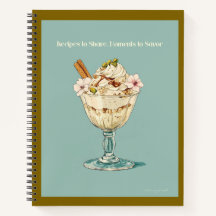 Rezept-Notebook mit Eis