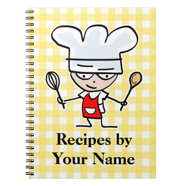 Rezept-Notebook mit personalisiertem Namen | Konst Notizblock (Vorderseite)