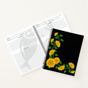Rezept Notebook-Sonnenblumen Notizbuch
