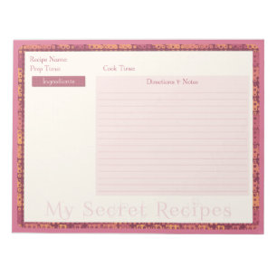 Rezept Notepad im Herbst Retro Notizblock
