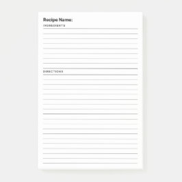 Rezept Post-it Klebezettel