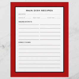 Rezept-Seite | Hauptgericht | Rot Schwarz/Weiß