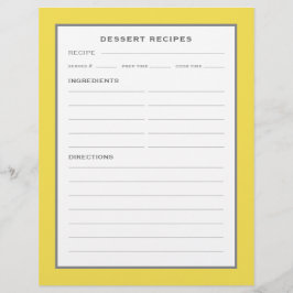 Rezept-Seite | Nachtisch | Einfach Gelbgrau