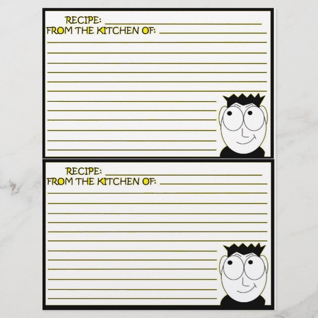 Rezept-Seiten für Recipe Binder (Vorderseite)