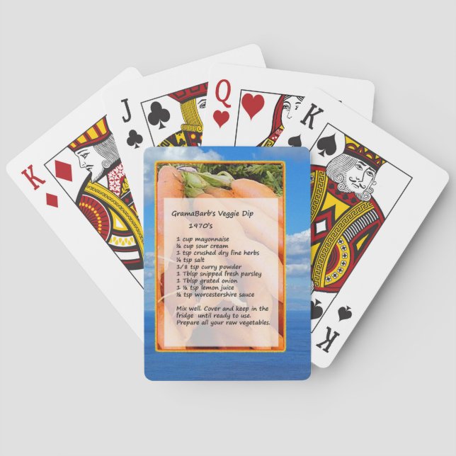 Rezept-Spielkarten klassisch Spielkarten (Rückseite)