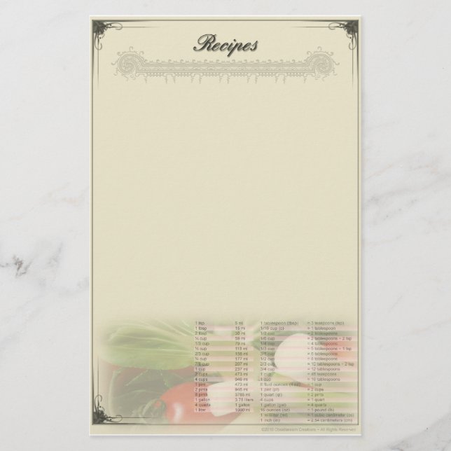 Rezept-Stationen unliniert (Vorderseite)