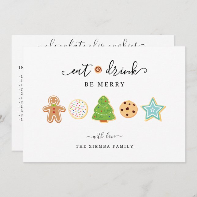 Rezept Weihnachtskarte (Vorne/Hinten)