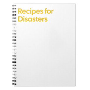Rezeptbuch für Katastrophen Notizbuch Notizblock