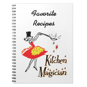 Rezeptbuch Kitchen Magician Retro im individuellen Notizblock