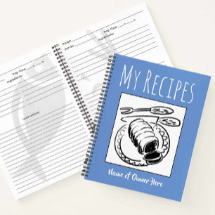 Rezeptbuch mit dem Namen des Besitzers Notizbuch