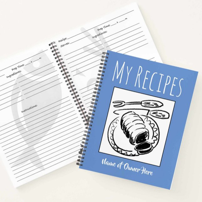Rezeptbuch mit dem Namen des Eigentümers Notizbuch (Von Creator hochgeladen)