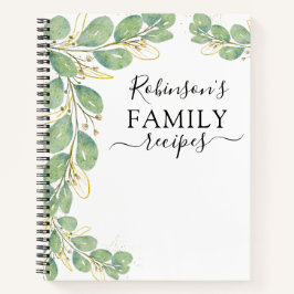 Rezepte der Eukalyptus-Familie nach Maß Notizbuch