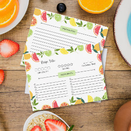 Rezepte der Orangenmuster-Familie Mitteilungskarte