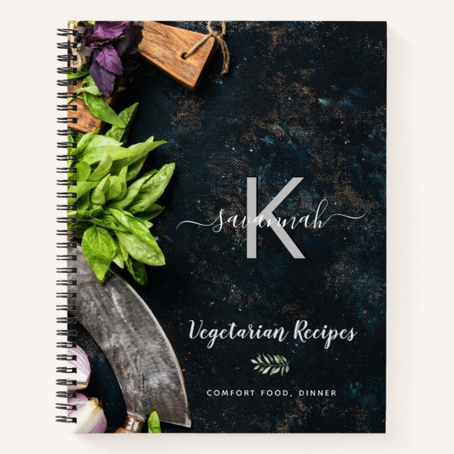 Rezepte der roten, vegitären Küche Notizbuch (Vorderseite)
