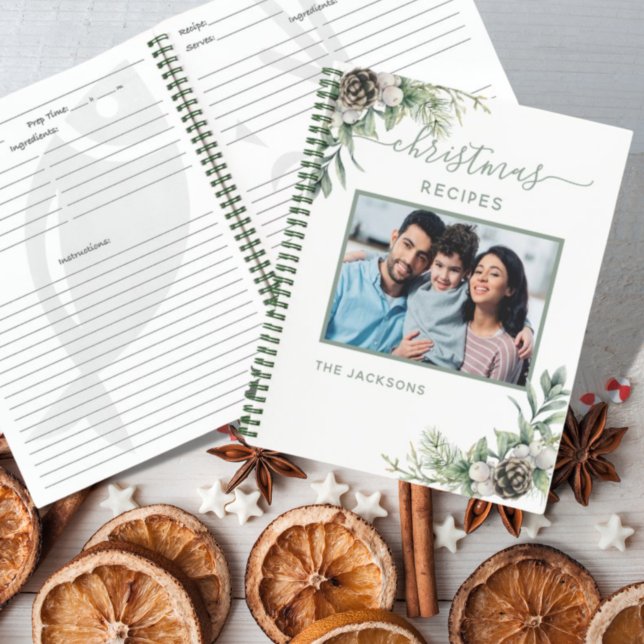 Rezepte der Weihnachtsfamilie Foto-Kiefer Notizbuch (Von Creator hochgeladen)