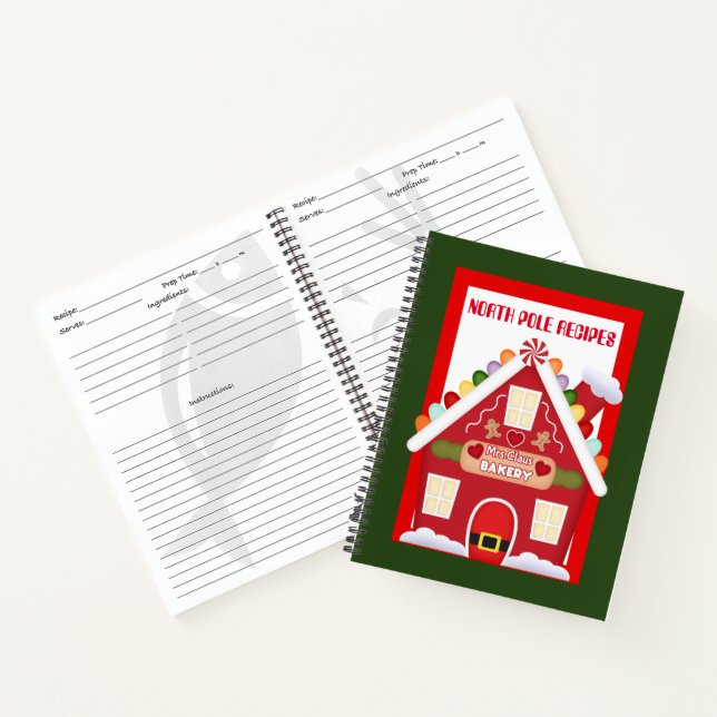 Rezepte des Nordpol von Frau Claus Kochbuch Notizbuch (Innenseite)