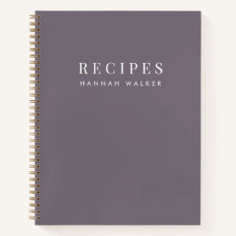 Rezepte | Elegant Minimal Anspruchsvoll Lila Notizbuch
