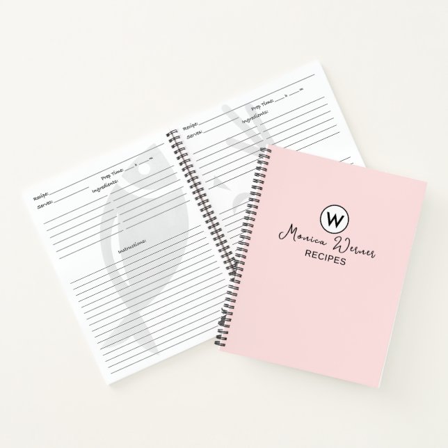 Rezepte für das Inside Paper Design Blush Pink Notizbuch (Innenseite)