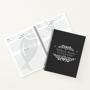 Rezepte für die Chalkboard-Familie Kochbuch Schwa Notizbuch