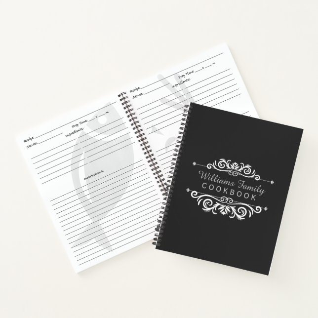 Rezepte für die Chalkboard-Familie Kochbuch Schwar Notizbuch (Innenseite)