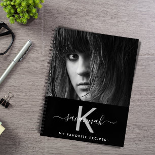 Rezepte für kundenspezifisches Foto Schwarz-weiße  Notizbuch