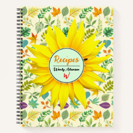 Rezepte für rustikale Kochbücher (Frühlings-Blätte Notizbuch