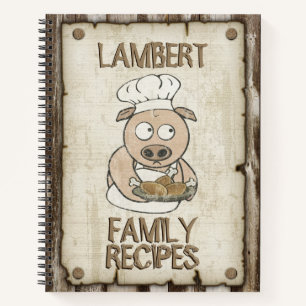 Rezepte für Schweinefleisch Koch Notizbuch