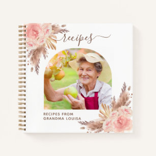 Rezepte Pampas Gras Rosa Blumensträuße Foto Notizbuch