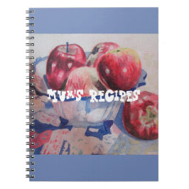 Rezepte Red Apple Frucht Watercolor Notebook von M Notizblock