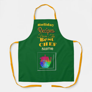Rezepte vom besten Chef Kaffee Topf Grün Schürze