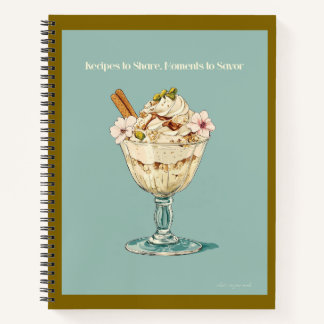 Rezeptheft mit Eiscreme Notizbuch