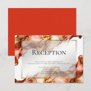 REZEPTION   Abstrakte Aquarell Herbstfarben 4 Einladung