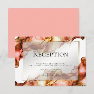 REZEPTION   Abstrakte Aquarell Herbstfarben 6 Einladung