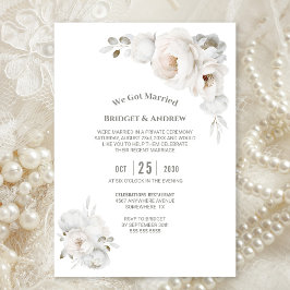 Rezeption für Hochzeiten im Weißen Winter Einladung