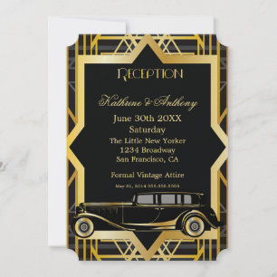 Rezeption im Stil der Roaring Twenties à la Gatsby Einladung