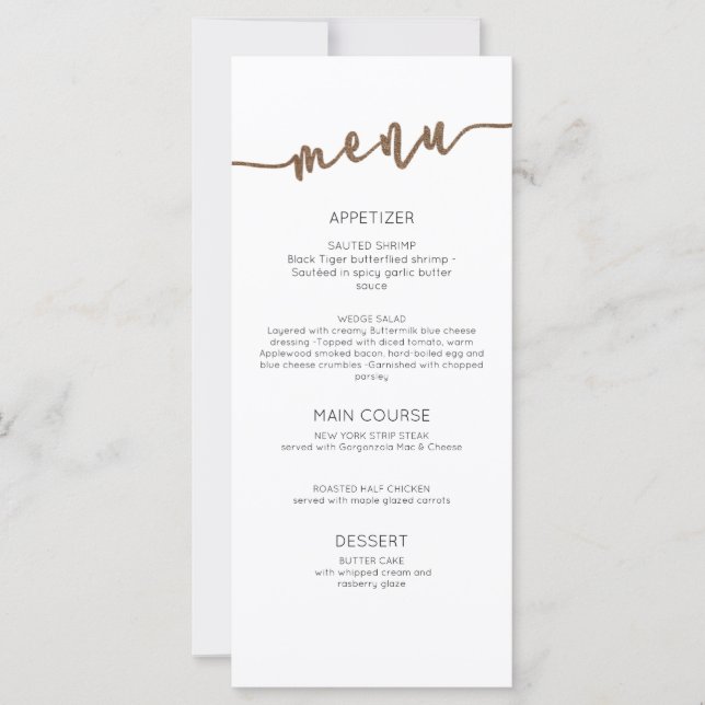 REZEPTION|MENU| ABENDESSEN PARTY (Vorderseite)