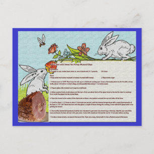 Rezeptionskarte "Baked Ham Oaster" Postkarte