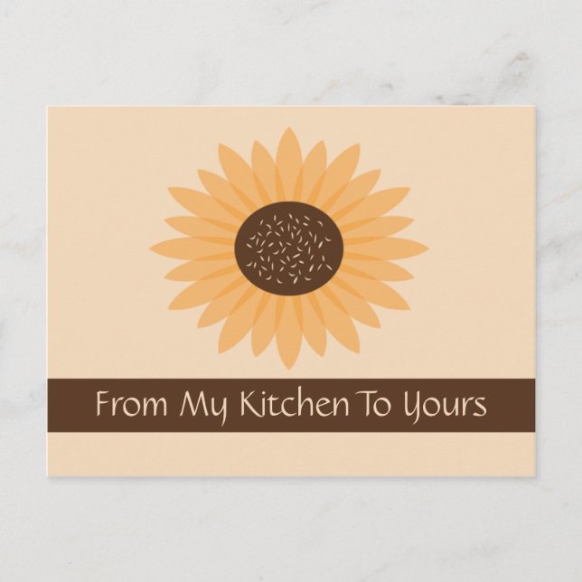 Rezeptionskarte für Sonnenblumen Postkarte (Vorderseite)