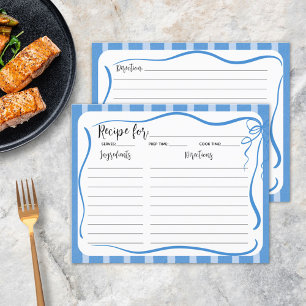 Rezeptkarte Blaue Streifen und Zitronen