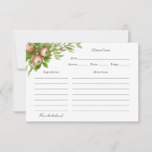 Rezeptkarte für Aquarelle