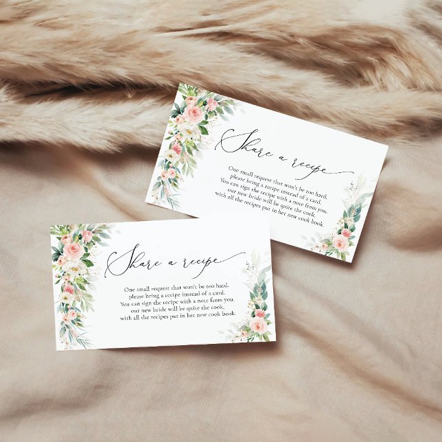 Rezeptkarte für ätherisch-rosa Rosen Begleitkarte (Von Creator hochgeladen)