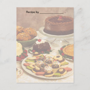 Rezeptkarte für Backwaren leer Postkarte