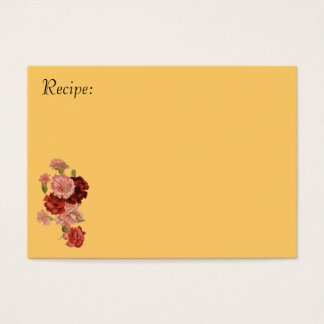 Rezeptkarte für rote und rosafarbene Carnation