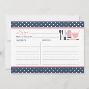 Rezeptkarte Navy und Blush Kitchen