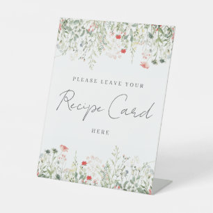 Rezeptkarte Wildblumenwiese Sockelschild