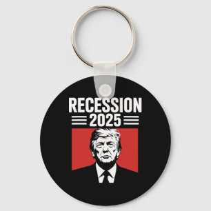 Rezession 2025 dank Trumps ironischem politischem  Schlüsselanhänger